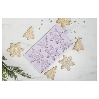 Vánoce Silikonová forma hvězdy a stromy CH23260 - Karen Davies