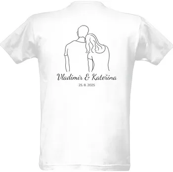 Pánská móda Tričko s potiskem Design pro páry – personalizovaná jména a datum pánské