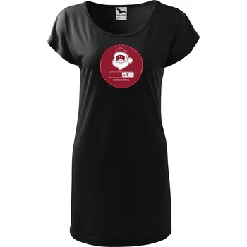 Dámské tričko DOBRÝ TRIKO Dámské tričko/šaty s potiskem Vánoční načítání Velikost: XL, Barva: Černá