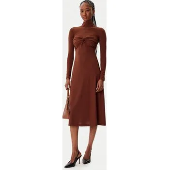 Dámské šaty Artigli Koktejlové šaty ACAB003158 Hnědá Regular Fit 46