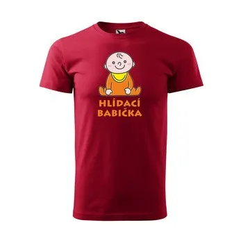 Pánská móda Tričko s potiskem Hlídací babička: červené 3XL