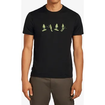 Dámská móda Tričko s potiskem Icebreaker Merino 150 Tech Lite SS Tee Snow Day - black