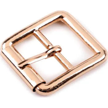 Kovová spona / opasková přezka, průvlek 20 mm, barva 5 růžové zlato