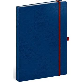 Zápisník Notes - Vivella Classic modrý/červený, linkovaný, 15 x 21 cm
