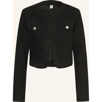 Dámský blejzr Liu Jo Dámská Džínová Bunda S Ozdobnými Kamínky, černá, 42