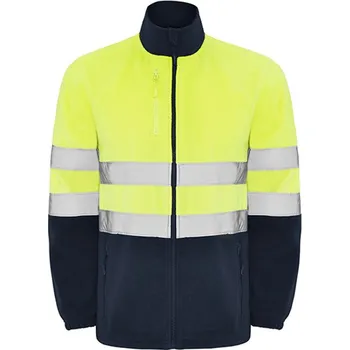 Pánská mikina Roly Altair Fleecová mikina Hi-Viz HV9305 Navy Blue 55-Fluor Yellow 221 M