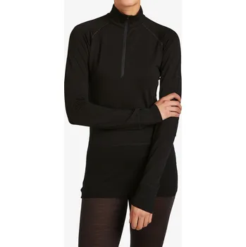 Dámská mikina Dámská funkční mikina Icebreaker Merino 200 ZoneKnit LS Half Zip - black