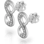 Stříbrné šroubovací náušnice nekonečno
