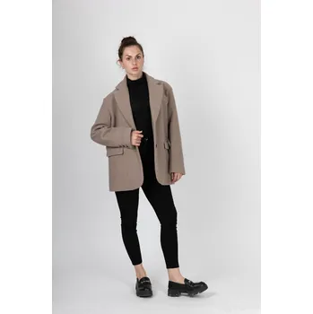 Dámský zimní kabátek/sako K-ZELL 8763 barva: hnědá-fango , velikost: S