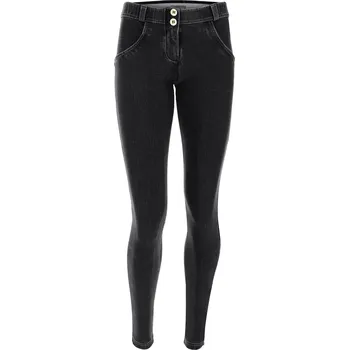 Dámské kalhoty Freddy kalhoty WR.UP v džínové černé, normální pas, skinny střih, eco-friendly materiál LYOCELL Vybraná velikost: L