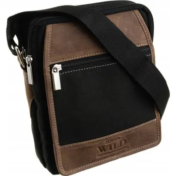 Pánská messenger taška z látky a přírodní kůže