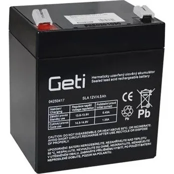 Záložní baterie Geti baterie olověná 12V 4.5Ah