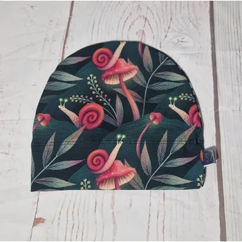 Kojenecká čepice Yháček Rostoucí čepička Yháček, Šneci a houbičky Velikost:: L