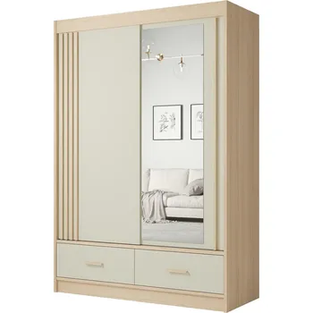Šatní skříň Šatní skříň CANADA CA-12 | 150 cm | se zrcadlem | riva/kašmír