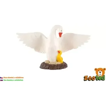 Figurka ZOOTED Husa domácí s mládětem 12 cm