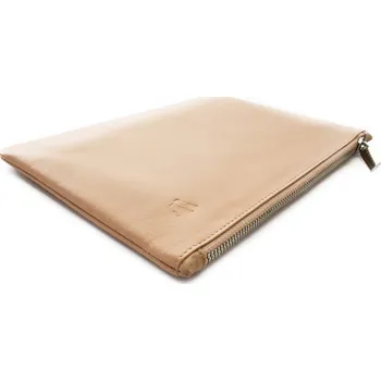 Kosmetická taška Arwel Béžová kožená kosmetická etue 611-0024-82