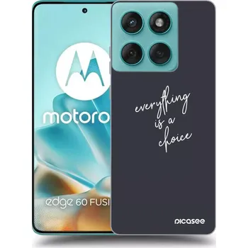 Pouzdro na mobilní telefon Picasee silikonový černý obal pro Motorola Edge 60 5G - Vše je na tobě