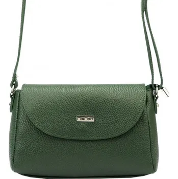 Kabelka Kožená kabelka MiaMore 01-018 DOLLARO - tmavozelený