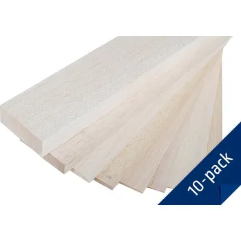 RC model 100x10cm Balsa 7 mm standard (balení 10 ks)