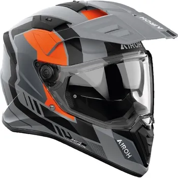 Motodoplněk Enduro helma na motorku Airoh Bandit Horn matná oranžová S