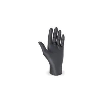 Čisticí rukavice Nitrilové rukavice velikost M, 100 ks černé, nepudrované.
