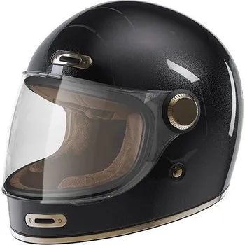 Helma na motorku Integrální helma STORMER HISTORY SOLID black pearly XL