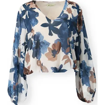 Dámská halenka Elegantní halenka s potiskem 21689 Latino Paris barva: modrá