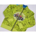 Mikina KUGO HM9263 na zip limetková a traktorem velikost oblečení - děti: 122