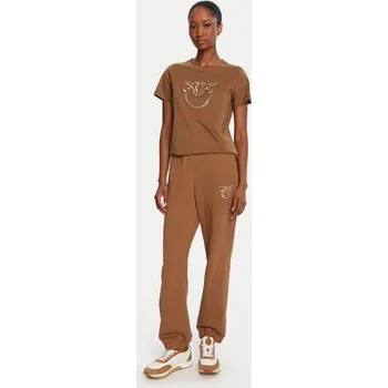 Pánské oblečení PINKO T-Shirt Quentin 100535 A2RN Hnědá Regular Fit L