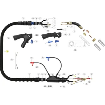 Svářečka Kabel komplet ARC M6W | 3m