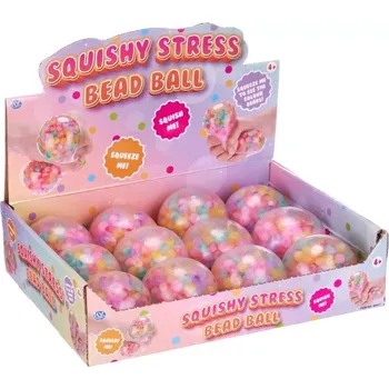 Dětský míč Teddies Míček s kuličkami antistresový silikon 7cm