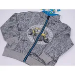 Mikina KUGO HM9263 na zip šedé a traktorem velikost oblečení - děti: 116