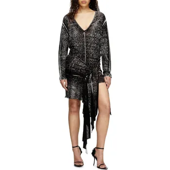 Dámské šaty ŠATY DIESEL M-EGANKNOT DRESS BLACK