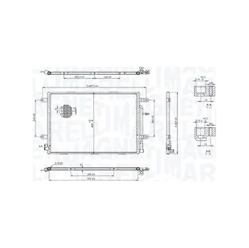 Výparník klimatizace Kondenzátor, klimatizace MAGNETI MARELLI 350203103500