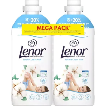 Aviváž Lenor Aviváž Sensitive Cotton Fresh Mega pack 2,48 l