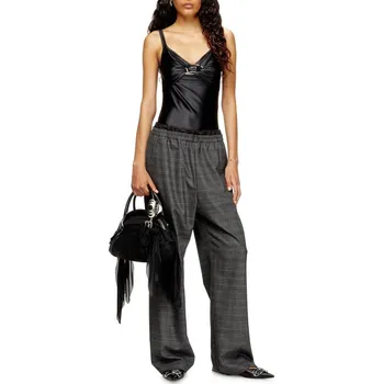 Dámské kalhoty KALHOTY DIESEL P-YRITE TROUSERS BLACK