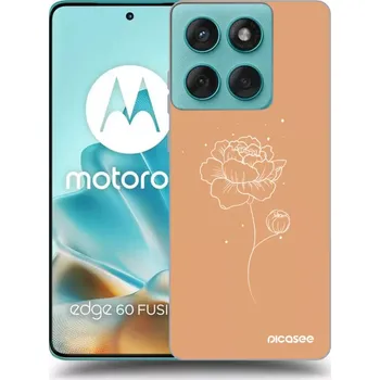 Pouzdro na mobilní telefon Picasee silikonový černý obal pro Motorola Edge 60 5G - Peonies