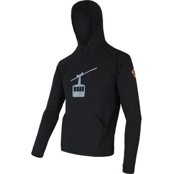 Pánská mikina SENSOR MERINO UPPER GONDOLA pánská mikina klokanka černá XXL