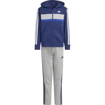 adidas Tiberio Fleece Tracksuit Juniors Navy/Grey 11-12 Years