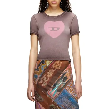Dámské tričko TRIČKO DIESEL T-ELE T-SHIRT BROWN