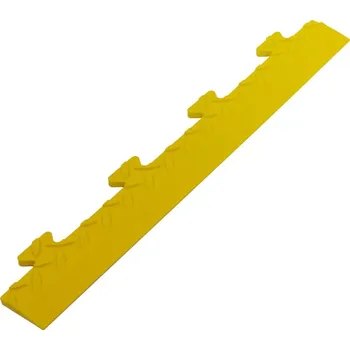 Žlutý plastový PVC nájezd "samec" pro dlažby Tenax (diamant) - 48 x 7 x 0,8 cm