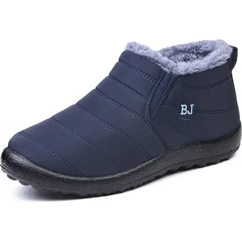 Pánská zimní obuv Unisex zimní kotníkové sněhule s vnitřním kožíškem Barva: Modrá, Velikost: 40