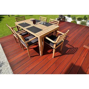 Terasové prkno Terasová prkna MASSARANDUBA 21 × 145 × 2450 mm | jemně rýh. / hladká