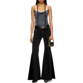 Dámské džíny DŽÍNY DIESEL 1970 D-BLEESS TROUSERS BLACK