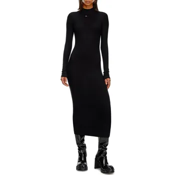 Dámské šaty ŠATY DIESEL D-MOKKY-LS-MICRODIV DRESS BLACK