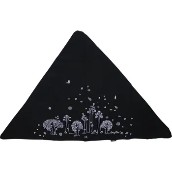 Šátek INFIT Šátek Pirát trojúhelníkový dvouvrstvý černý INFIT one size stromy