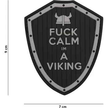 Nášivka 101 Inc. Company Nášivka na suchý zip Fuck Calm (plast 3D) - black (101 INC)