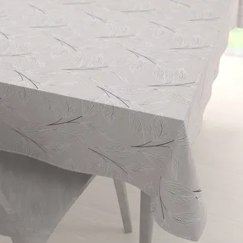 ubrus Dekorační obdélníkový ubrus Leona LN-164 Pnoucí lístky na režném 50x100 cm