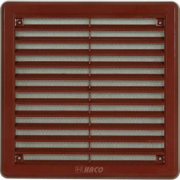 Větrací mřížka HACO Větrací mřížka se síťovinou - krytka 200x200 hnědá