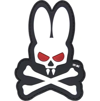 Nášivka 101 Inc. Company Nášivka na suchý zip Skull Bunny (plast 3D) - white (101 INC)
